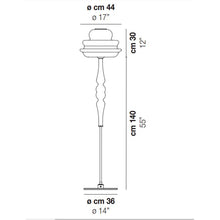 Load image into Gallery viewer, Novecento Floor Lamp - line drawing.
