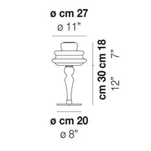 Load image into Gallery viewer, Novecento Table Lamp - line drawing.
