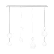 Load image into Gallery viewer, Oto Linear Pendant Light in Glossy White/White Striped.
