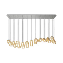Load image into Gallery viewer, Oto Sp Fc Linear Pendant Light in Satin Nickel/Amber Striped.

