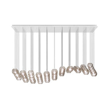 Load image into Gallery viewer, Oto Sp Fc Linear Pendant Light in Glossy White/Smoky Striped.
