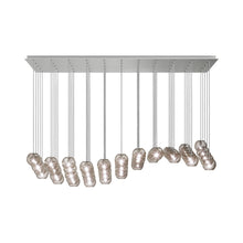 Load image into Gallery viewer, Oto Sp Fc Linear Pendant Light in Satin Nickel/Smoky Striped.
