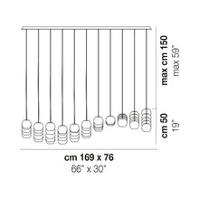 Load image into Gallery viewer, Oto Sp Fc Linear Pendant Light - line drawing.

