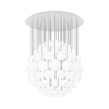 Load image into Gallery viewer, Oto Sp Sph Chandelier in Glossy White/White Striped.

