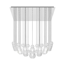 Load image into Gallery viewer, Oto Sp Sur Chandelier in Mirrored Steel/Crystal Striped.
