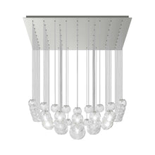 Load image into Gallery viewer, Oto Sp Sur Chandelier in Satin Nickel/Crystal Striped.
