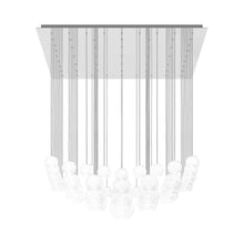 Load image into Gallery viewer, Oto Sp Sur Chandelier in Mirrored Steel/White Striped.
