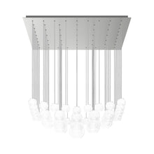 Load image into Gallery viewer, Oto Sp Sur Chandelier in Satin Nickel/White Striped.
