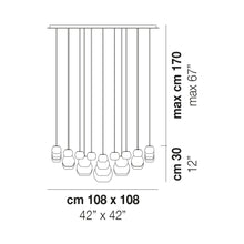 Load image into Gallery viewer, Oto Sp Sur Chandelier - line drawing.

