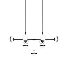 Load image into Gallery viewer, Peggy Pendant Light in Glossy Black (9-Light).
