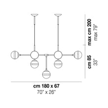 Load image into Gallery viewer, Peggy Pendant Light - line drawing.
