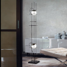 Load image into Gallery viewer, Plot Frame LED Floor Lamp in living room.
