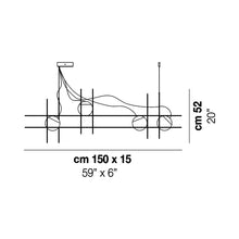Load image into Gallery viewer, Plot Frame LED Pendant Light - line drawing.
