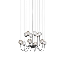 Load image into Gallery viewer, Puppet Chandelier in Multicolor 3/Matt Black (12-Light).
