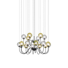 Load image into Gallery viewer, Puppet Chandelier in Multicolor 2/Matt Black (18-Light).
