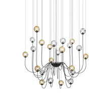Load image into Gallery viewer, Puppet Chandelier in Multicolor 2/Matt Black (24-Light).
