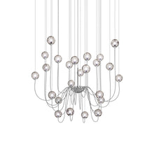 Load image into Gallery viewer, Puppet Chandelier in Smoky Transparent/Glossy Chrome (24-Light).
