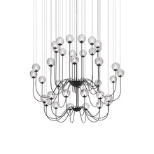 Load image into Gallery viewer, Puppet Chandelier in Crystal Transparent/Matt Black (36-Light).
