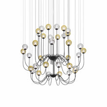 Load image into Gallery viewer, Puppet Chandelier in Multicolor 2/Matt Black (36-Light).
