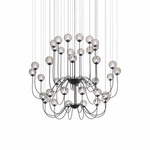 Load image into Gallery viewer, Puppet Chandelier in Smoky Transparent/Matt Black (36-Light).
