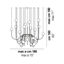 Load image into Gallery viewer, Puppet Chandelier - line drawing.
