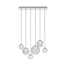 Load image into Gallery viewer, Puppet Linear Pendant Light in Crystal Transparent/Glossy Chrome (6-Light).

