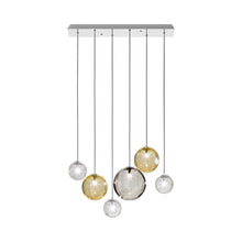 Load image into Gallery viewer, Puppet Linear Pendant Light in Multicolor 1/Glossy Chrome (6-Light).
