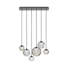 Load image into Gallery viewer, Puppet Linear Pendant Light in Multicolor 3/Matt Black (6-Light).
