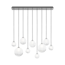 Load image into Gallery viewer, Puppet Linear Pendant Light in White Shaded/Matt Black (12-Light).

