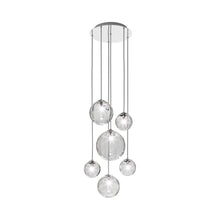 Load image into Gallery viewer, Puppet Multi Light Pendant Light in Crystal Transparent/Glossy Chrome (6-Light).
