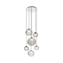 Load image into Gallery viewer, Puppet Multi Light Pendant Light in Multicolor 3/Glossy Chrome (6-Light).
