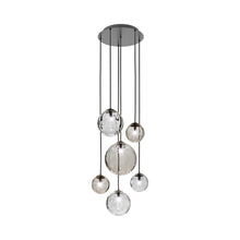 Load image into Gallery viewer, Puppet Multi Light Pendant Light in Multicolor 3/Matt Black (6-Light).
