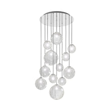 Load image into Gallery viewer, Puppet Multi Light Pendant Light in Crystal Transparent/Glossy Chrome (12-Light).
