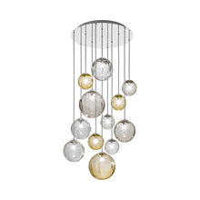 Load image into Gallery viewer, Puppet Multi Light Pendant Light in Multicolor 1/Glossy Chrome (12-Light).
