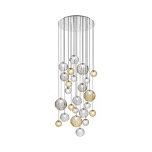 Load image into Gallery viewer, Puppet Multi Light Pendant Light in Multicolor 1/Glossy Chrome (24-Light).
