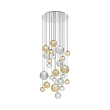 Load image into Gallery viewer, Puppet Multi Light Pendant Light in Multicolor 2/Glossy Chrome (24-Light).
