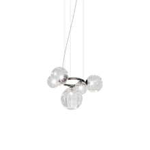 Load image into Gallery viewer, Puppet Ring Pendant Light in Matt Black Nickel/Crystal Transparent(29-Inch/5-Light).
