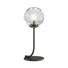 Load image into Gallery viewer, Puppet Table Lamp in Crystal Transparent/Matt Black.
