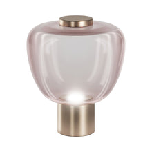 Load image into Gallery viewer, Riflesso LT 3 LED Table Lamp in Light Amethyst Transparent/Matt Gold.
