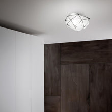 Load image into Gallery viewer, Semai Flush Mount Ceiling Light in living room.
