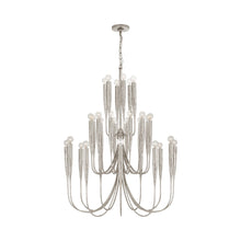 Load image into Gallery viewer, Acadia Chandelier in Burnished Silver Leaf.
