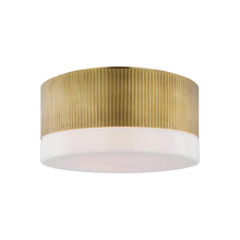 Load image into Gallery viewer, Ace LED Flush Mount Ceiling Light in Hand-Rubbed Antique Brass (Medium).
