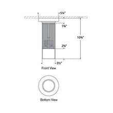 Load image into Gallery viewer, Ace Mini Monopoint LED Flush Mount Ceiling Light - line drawing.
