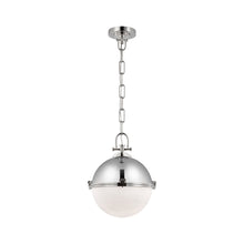 Load image into Gallery viewer, Adrian Globe LED Pendant Light in Polished Nickel (Large).
