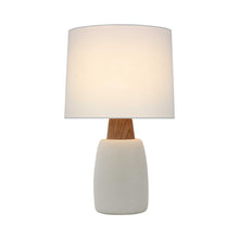 Load image into Gallery viewer, Aida LED Table Lamp in Porous White/Natural Oak (Large).
