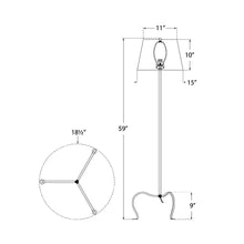 Load image into Gallery viewer, Albert Petite Tri-Leg Floor Lamp - line drawing.
