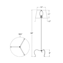 Load image into Gallery viewer, Albert Petite Tri-Leg Floor Lamp - line drawing.
