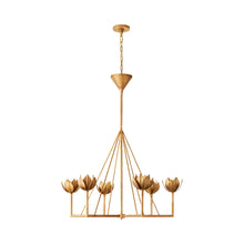 Load image into Gallery viewer, Alberto Chandelier in Antique Gold Leaf (1-Tier/Large).
