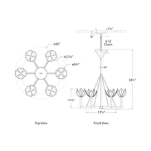Load image into Gallery viewer, Alberto Chandelier - line drawing.
