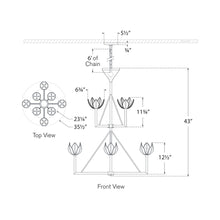 Load image into Gallery viewer, Alberto Chandelier - line drawing.
